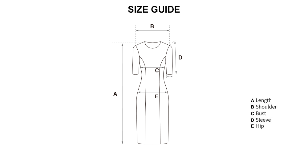 SIZE GUISE FOR DRESS